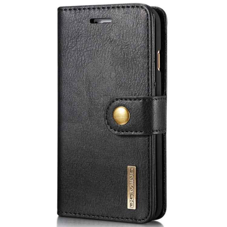 DG.MING for iPhone 8 & 7 Crazy Horse Texture Horizontal Flip Detachable Magnetic Protective Case with Holder & Card Slots & Wallet, iPhone 8 & 7