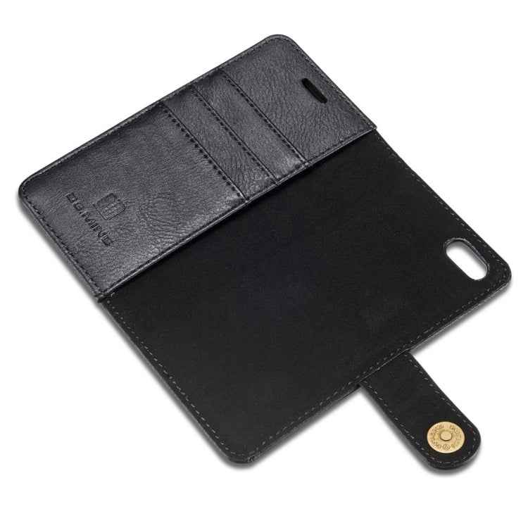 DG.MING for iPhone 8 & 7 Crazy Horse Texture Horizontal Flip Detachable Magnetic Protective Case with Holder & Card Slots & Wallet, iPhone 8 & 7