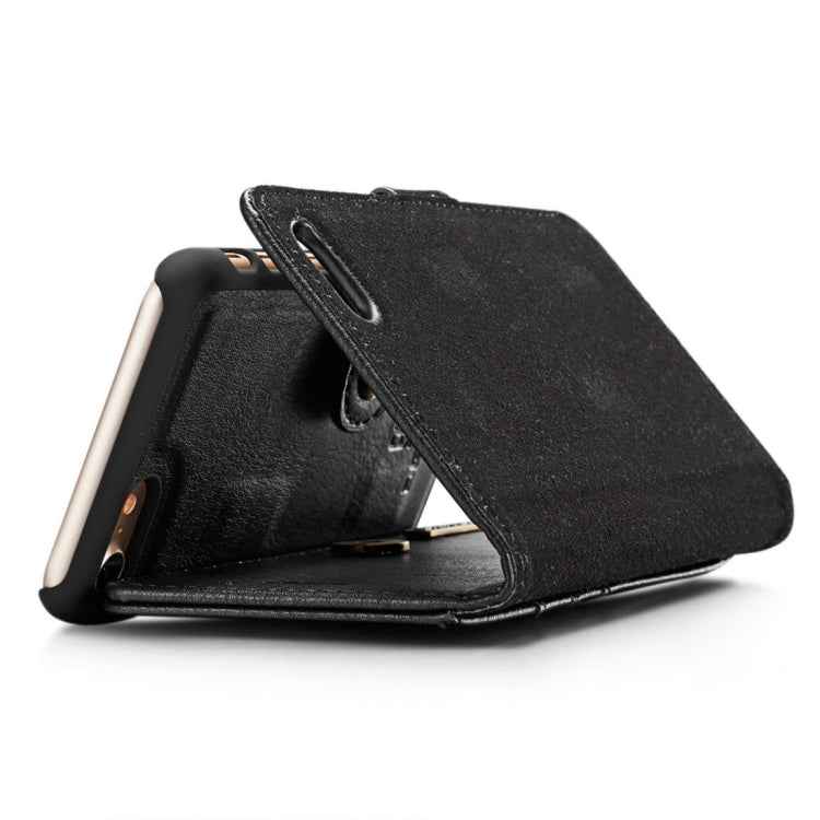 DG.MING for iPhone 8 & 7 Crazy Horse Texture Horizontal Flip Detachable Magnetic Protective Case with Holder & Card Slots & Wallet, iPhone 8 & 7