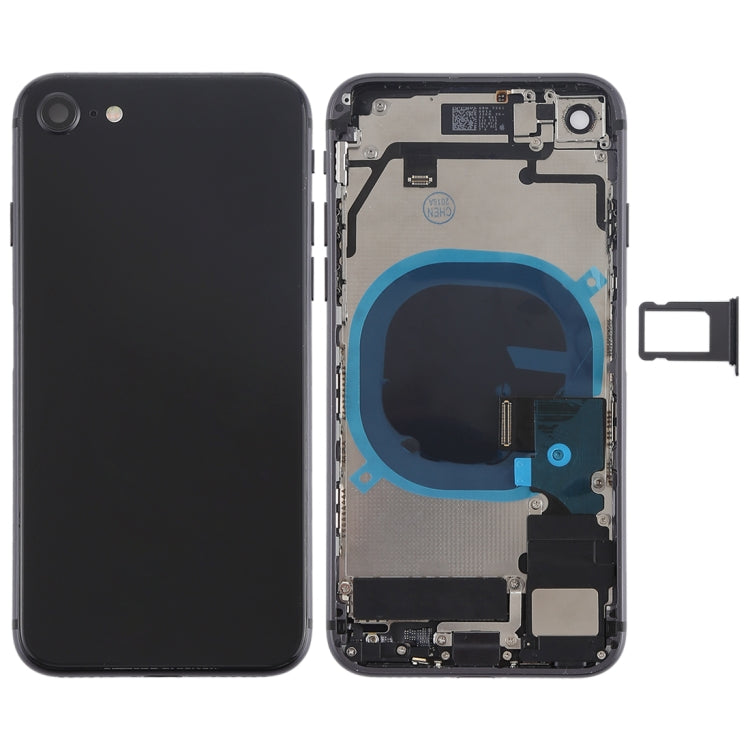 Battery Back Cover Assembly with Side Keys & Vibrator & Speaker Ringer Buzzer & Power Button + Volume Button Flex Cable & Card Tray for iPhone 8, For iPhone 8, For iPhone 8 (Full Assembly) - BSPART
