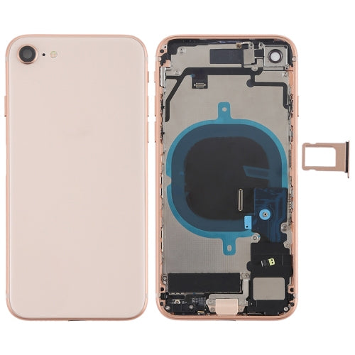 Battery Back Cover Assembly with Side Keys & Vibrator & Speaker Ringer Buzzer & Power Button + Volume Button Flex Cable & Card Tray for iPhone 8, For iPhone 8, For iPhone 8 (Full Assembly) - BSPART