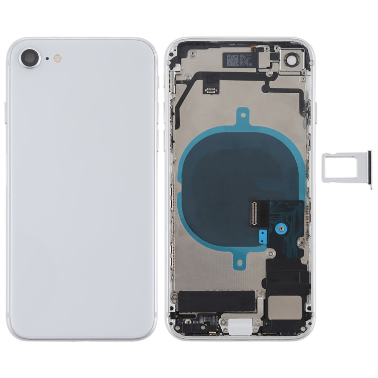 Battery Back Cover Assembly with Side Keys & Vibrator & Speaker Ringer Buzzer & Power Button + Volume Button Flex Cable & Card Tray for iPhone 8, For iPhone 8, For iPhone 8 (Full Assembly) - BSPART
