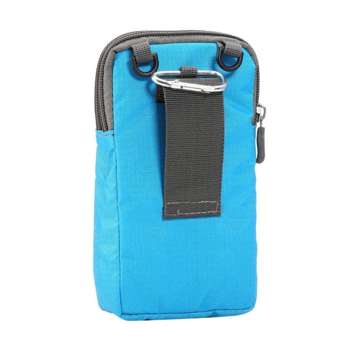 Multi-function Casual Sport Mobile Phone Double Zipper Waist Pack Diagonal Bag for 6.9 Inch or Below Smartphones