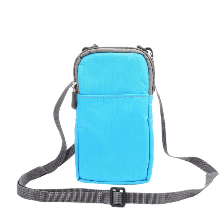 Multi-function Casual Sport Mobile Phone Double Zipper Waist Pack Diagonal Bag for 6.9 Inch or Below Smartphones