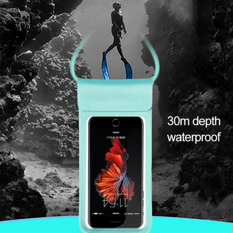 Outdoor Diving Swimming Mobile Phone Touch Screen Waterproof Bag for Below 5 Inch Mobile Phone