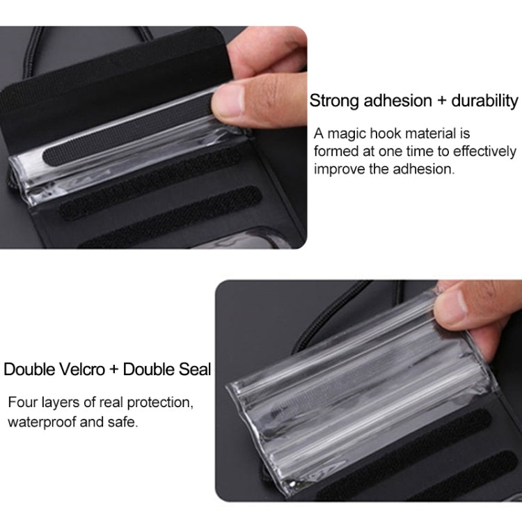 Outdoor Diving Swimming Mobile Phone Touch Screen Waterproof Bag for 6 to 7 Inch Mobile Phone