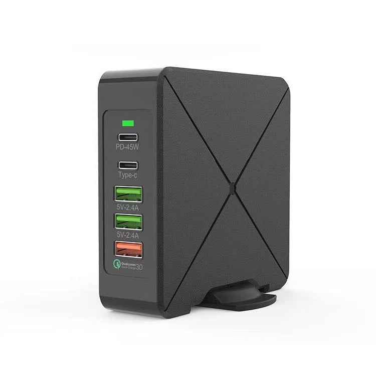 F88 3 x USB + 2 x USB-C / Type-C Ports QC3.0 Desktop Charger