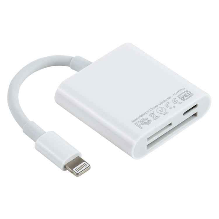 NK-101Y Pro 8 Pin to 8 Pin + SD + TF Port 3 in 1 Camera Reader Adapter