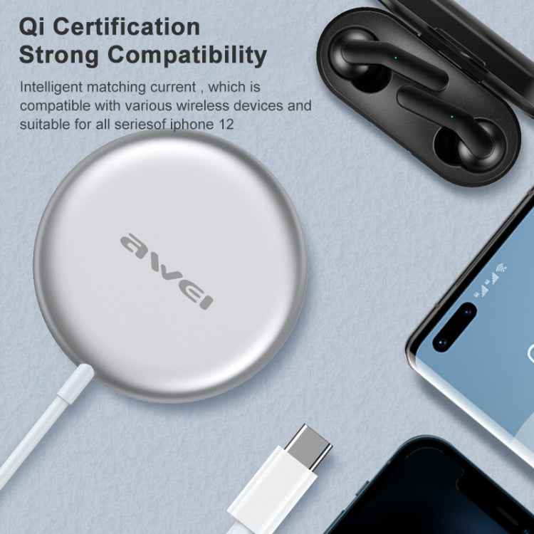 awei W10 15W MagSafe Magnetic Wireless Charger