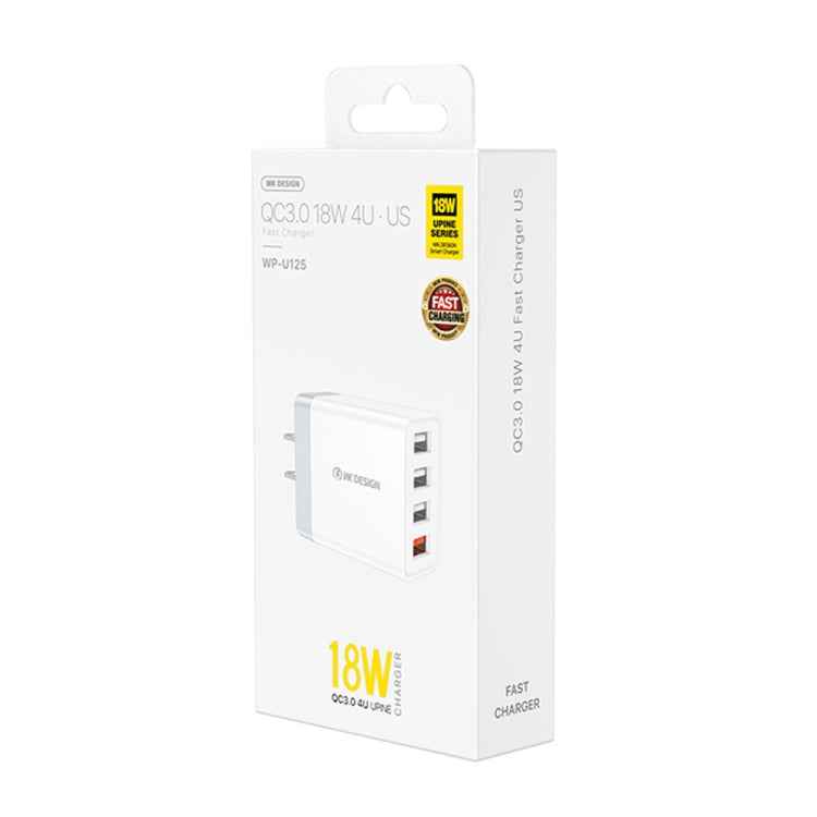 WK WP-U125 Youpin Series 18W QC3.0 4 USB Ports Fast Travel Charger, CN Plug / US Plug
