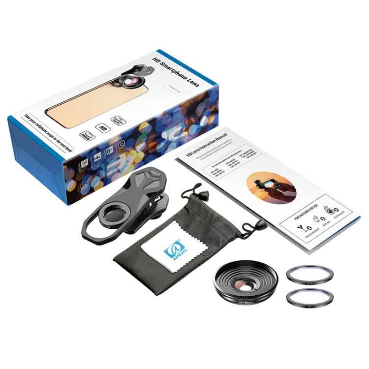 APEXEL APL-HB10X Macro Lens Telephoto Clip + Star Light Filter + CPL Phone Lens Kit