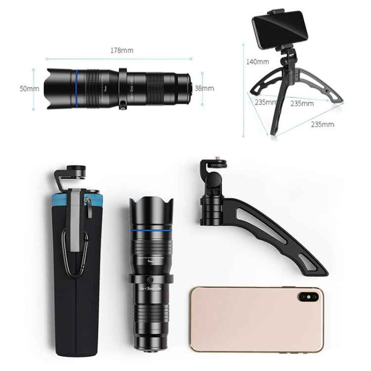 APEXEL APL-20-40XJJ04 20-40X HD External Dual-adjustment Zoom Telescope Universal Telephoto Phone Lens