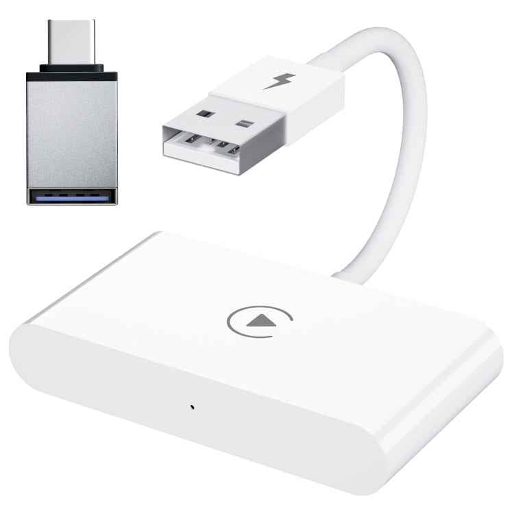 USB + USB-C / Type-C Wired to Wireless Carplay Adapter for iPhone