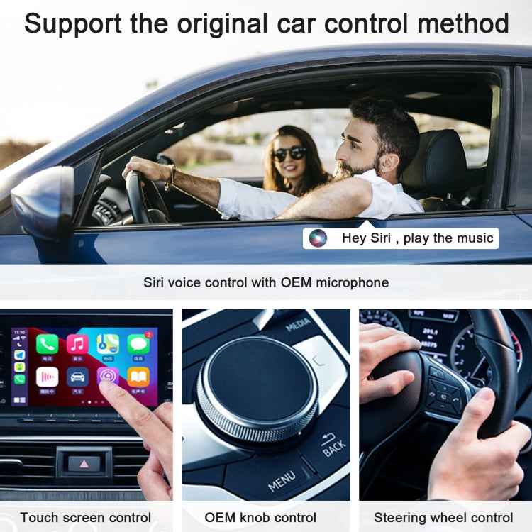 USB + USB-C / Type-C Wired to Wireless Carplay Adapter for iPhone