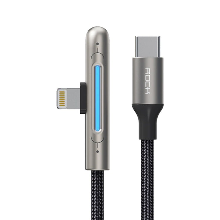 Câble de données de jeu mobile à charge rapide en alliage de zinc ROCK RCB0811 M3 20 W USB-C/Type-C vers 8 broches, longueur : 1 m, Type-C vers 8 broches (1 m)