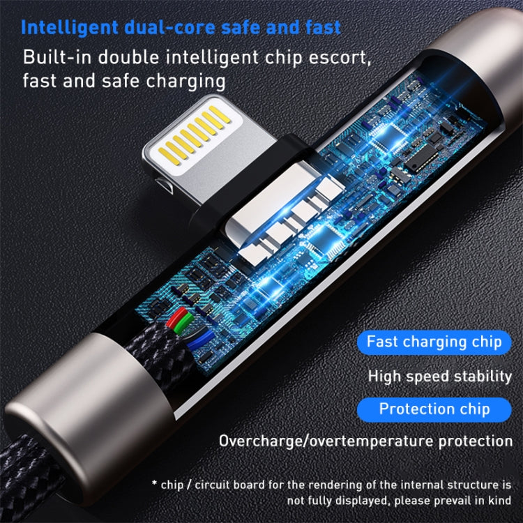 Câble de données de jeu mobile à charge rapide en alliage de zinc ROCK RCB0811 M3 20 W USB-C/Type-C vers 8 broches, longueur : 1 m, Type-C vers 8 broches (1 m)
