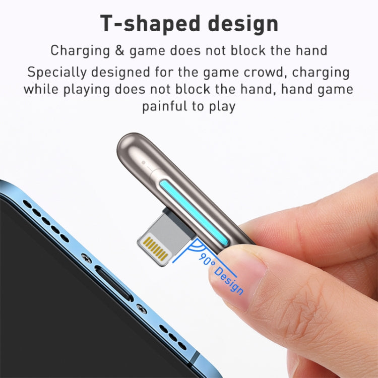 Câble de données de jeu mobile à charge rapide en alliage de zinc ROCK RCB0811 M3 20 W USB-C/Type-C vers 8 broches, longueur : 1 m, Type-C vers 8 broches (1 m)
