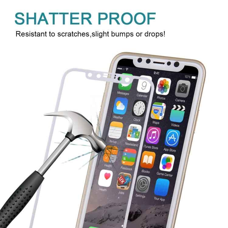 For iPhone X 0.3mm 9H Surface Hardness 4D Curved Full Screen Tempered Glass Screen Protector