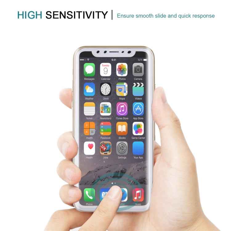 For iPhone X 0.3mm 9H Surface Hardness 4D Curved Full Screen Tempered Glass Screen Protector