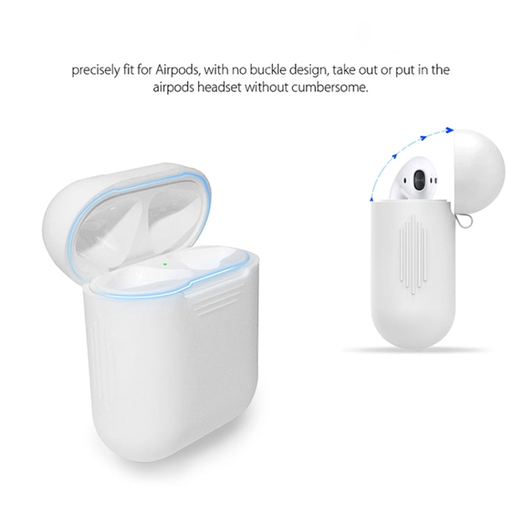 Anti-lost Rope + Silicone Case + Earphone Hang Buckle + Earplug Cover Bluetooth Wireless Earphone Cover Case Set for Apple AirPods 1 / 2
