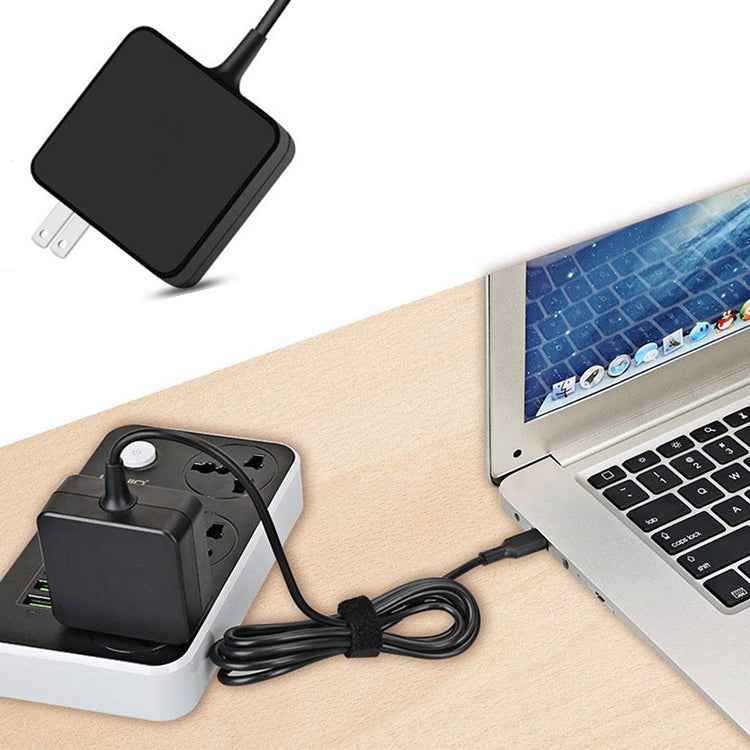 65W USB-C / Type-C Power Adapter Portable Charger for Laptops with Type-C Charging Cable, US Plug