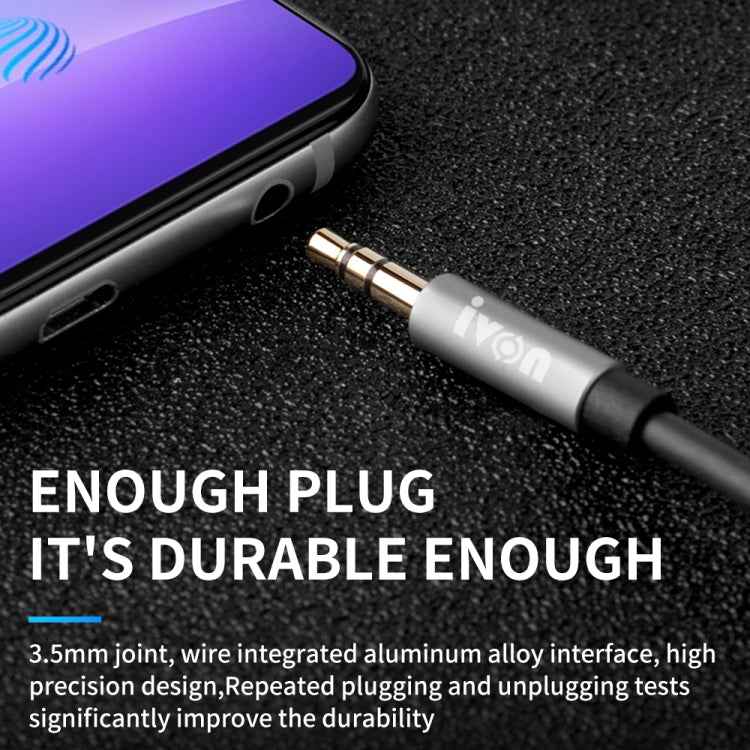 IVON CA55 3.5mm Male to Male AUX Audio Cable, Cable Length: 1m