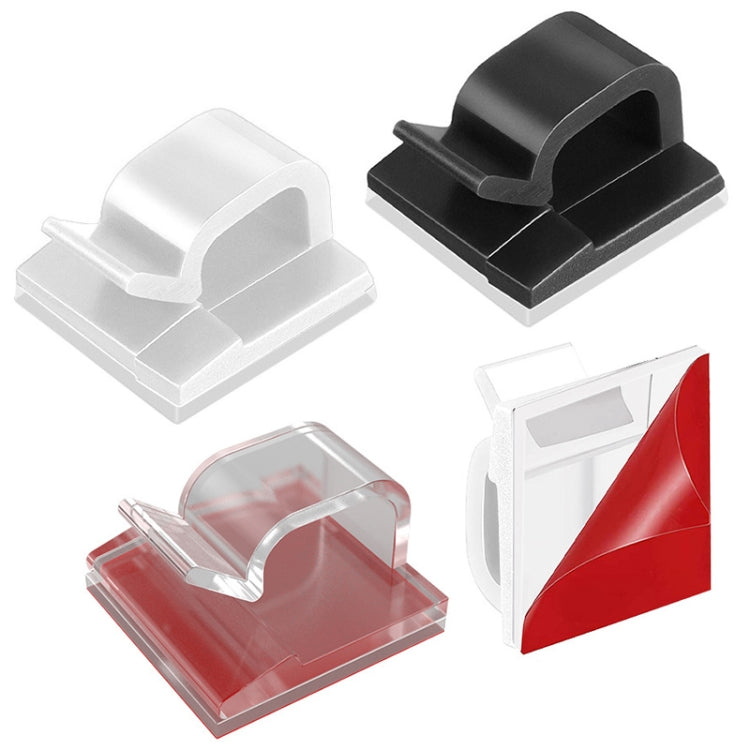 HG2392 50 PCS Desktop Data Cable Organizer Fixing Clip, Gum Type: Acrylic, 50 PCS / Acrylic