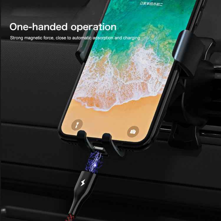 REMAX RC-158m 3A USB to Micro USB Interface Charging + Transmission Magnetic Attraction Polyester Two-color Braided Data Cable, Cable Length: 1m