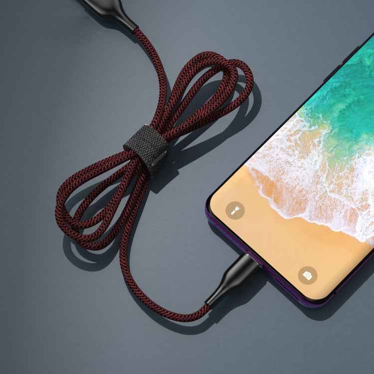 REMAX RC-158m 3A USB to Micro USB Interface Charging + Transmission Magnetic Attraction Polyester Two-color Braided Data Cable, Cable Length: 1m