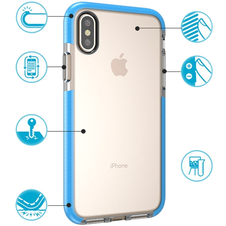 For iPhone X / XS Fashion Transparent Texture Anti-collision TPU Protective Case