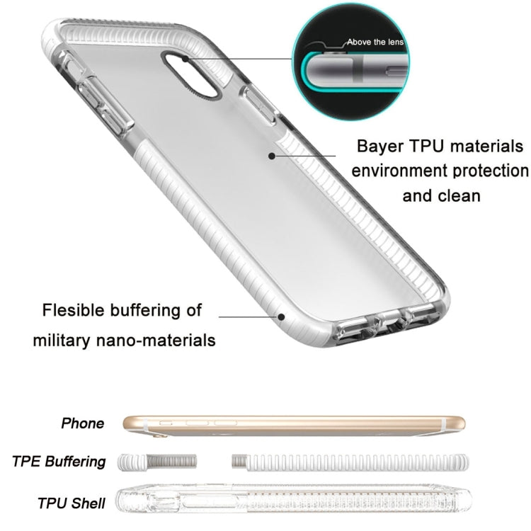 For iPhone X / XS Fashion Transparent Texture Anti-collision TPU Protective Case