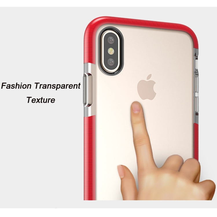 For iPhone X / XS Fashion Transparent Texture Anti-collision TPU Protective Case