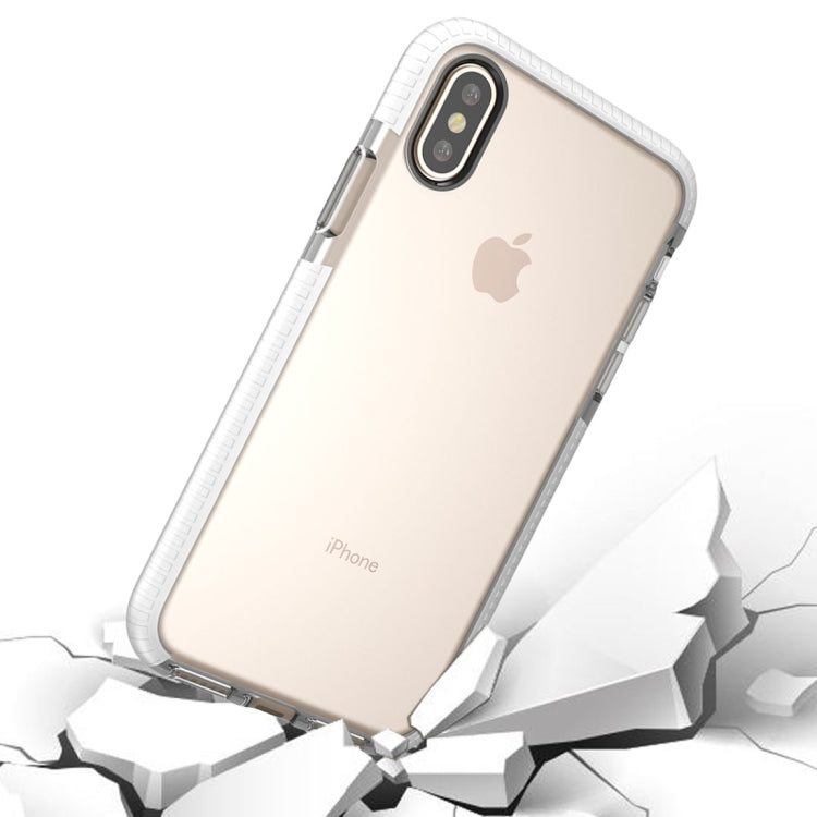 For iPhone X / XS Fashion Transparent Texture Anti-collision TPU Protective Case