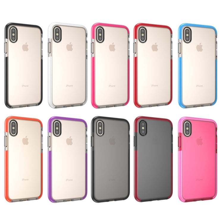 For iPhone X / XS Fashion Transparent Texture Anti-collision TPU Protective Case
