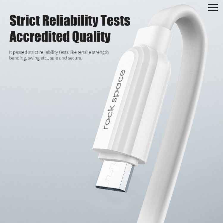ROCK S5 2A Micro USB Charging + Data Synchronization TPE Flat Shape Data Cable, Cable Length: 1m