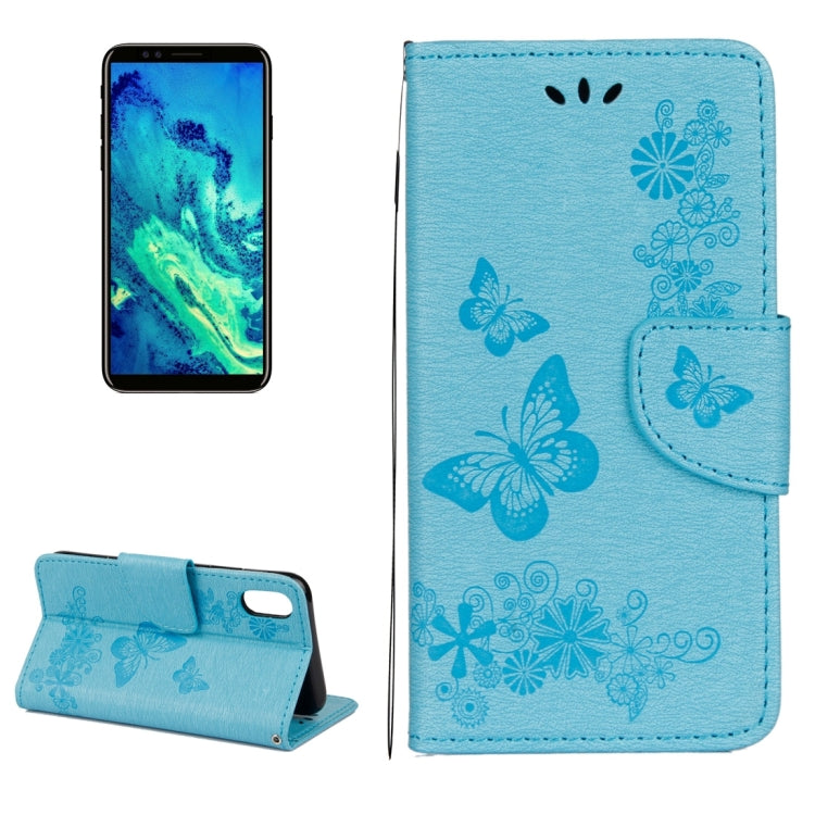 For iPhone X / XS Pressed Flowers Butterfly Pattern Horizontal Flip Leather Case with Holder & Card Slots & Wallet & Lanyard