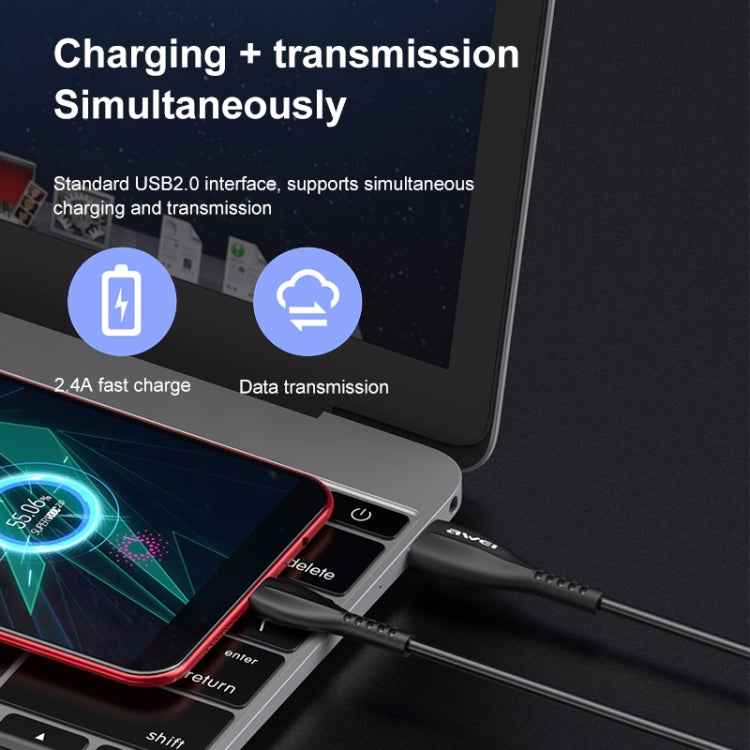 awei CL-115M 1m 2.4A USB to Micro USB Charging Cable