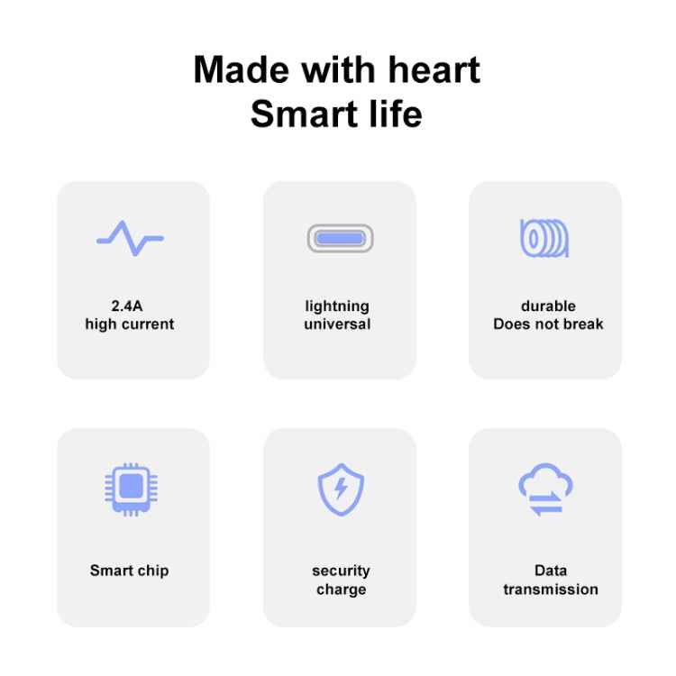 awei CL-115L 1m 2.4A USB to 8 Pin Charging Cable
