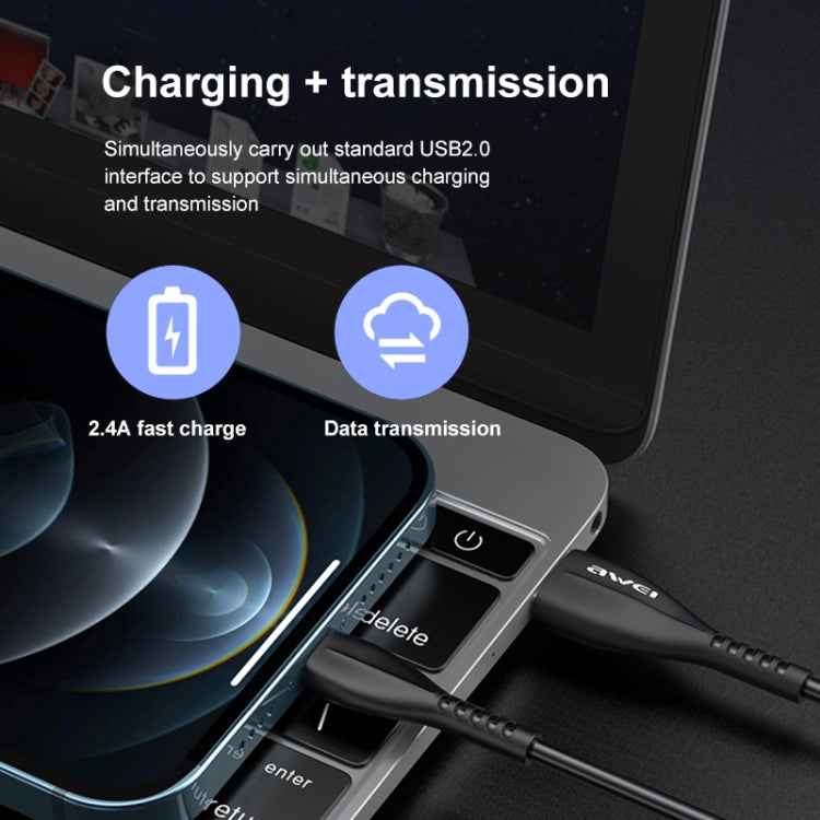 awei CL-115L 1m 2.4A USB to 8 Pin Charging Cable