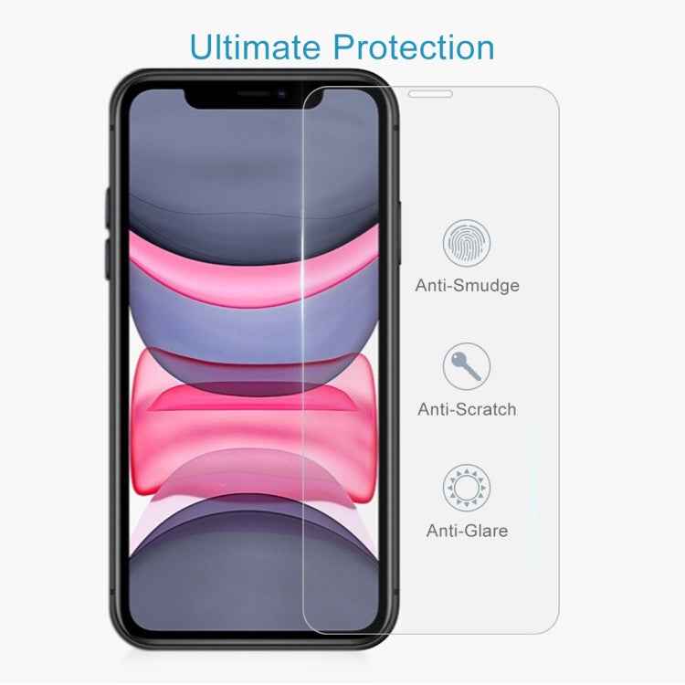 For iPhone 11 / XR 2pcs 0.26mm 9H 2.5D Tempered Glass Film