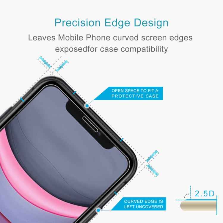For iPhone 11 / XR 100pcs 0.26mm 9H 2.5D Tempered Glass Film