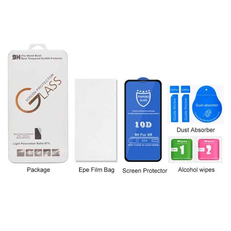 For iPhone 11 / XR 9H Full Screen Tempered Glass Screen Protector, For iPhone XR(1 PC)
