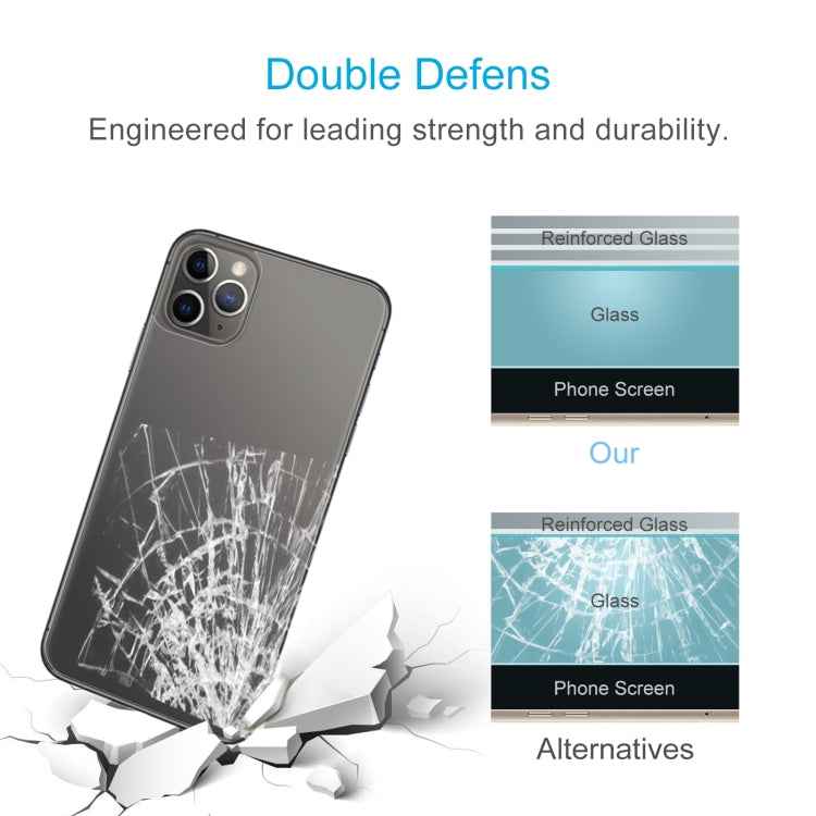For iPhone 11 Pro 9H 2.5D Half - Screen Transparent Mobile Phone Tempered Glass Film Back Film