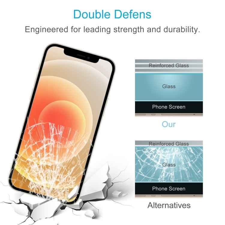 For iPhone 12 / 12 Pro 0.26mm 9H 2.5D Tempered Glass Film (Slotted)