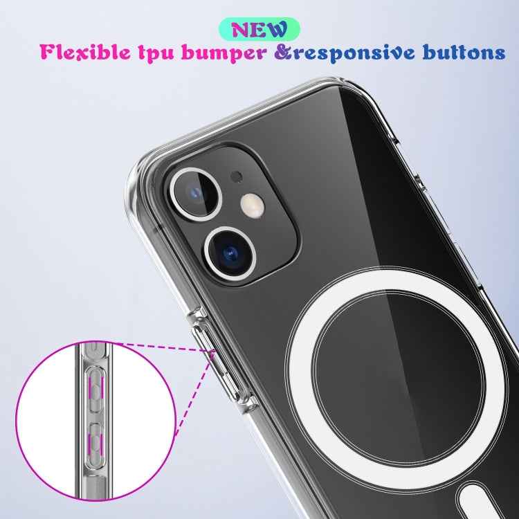 For iPhone 7 Plus / 8 Plus Magsafe Case Simple Magnetic Ring All-inclusive Clear Crystal Acrylic PC +TPU Shockproof Case