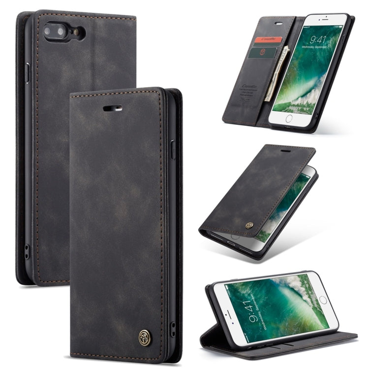 CaseMe-013 Multifunctional Retro Frosted Horizontal Flip Leather Case for iPhone 7 Plus / 8 Plus, with Card Slot & Holder & Wallet