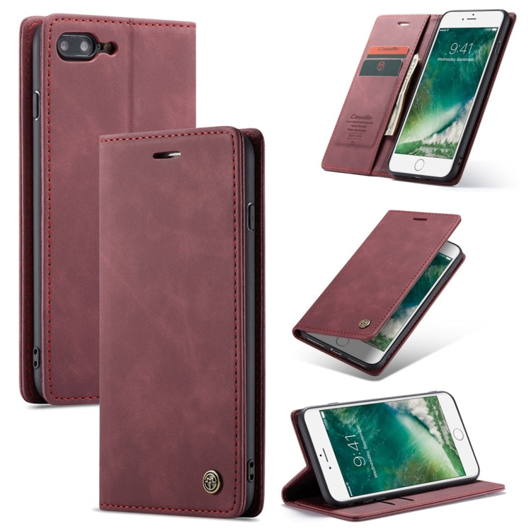CaseMe-013 Multifunctional Retro Frosted Horizontal Flip Leather Case for iPhone 7 Plus / 8 Plus, with Card Slot & Holder & Wallet