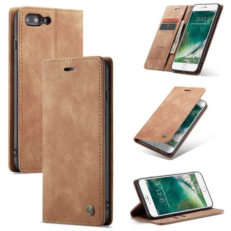 CaseMe-013 Multifunctional Retro Frosted Horizontal Flip Leather Case for iPhone 7 Plus / 8 Plus, with Card Slot & Holder & Wallet
