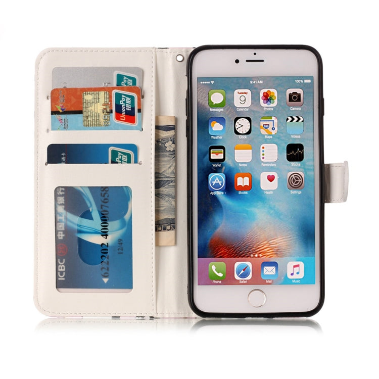 For iPhone 8 Plus & 7 Plus Embossed Horizontal Flip Leather Case with Holder & Card Slots & Wallet & Photo Frame