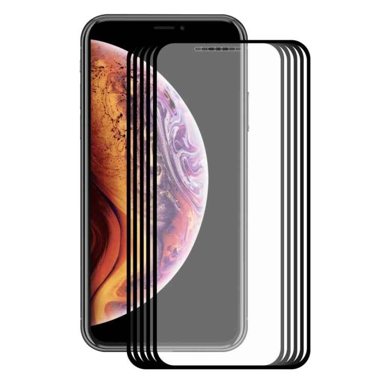 For iPhone X / XS 5pcs ENKAY Hat-Prince 0.2mm 9H 2.5D Full Screen Tempered Glass Film